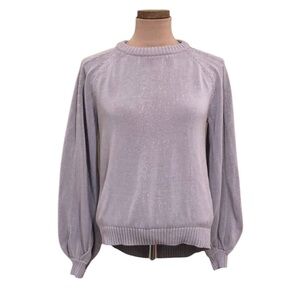 Aritzia Babaton Sweater Size Mediun Dusty Purple Puff Sleeve Pullover